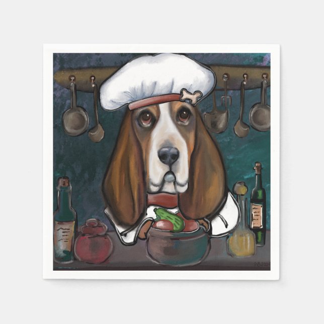 BASSET HOUND NAPKIN (Front)