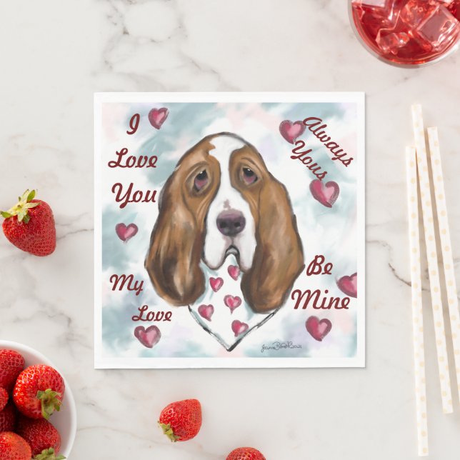 BASSET HOUND NAPKIN (Insitu)