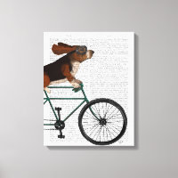 Basset Hound on Bicycle