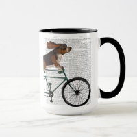 Basset Hound on Bicycle
