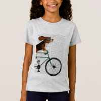 Basset Hound on Bicycle