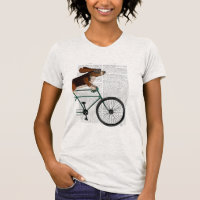 Basset Hound on Bicycle