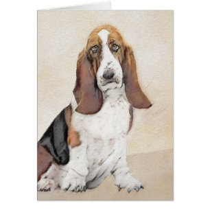 Basset Hound Painting - Cute Original Dog Art