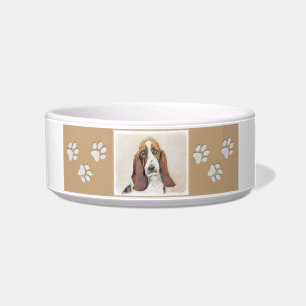 Basset Hound Painting - Cute Original Dog Art Bowl