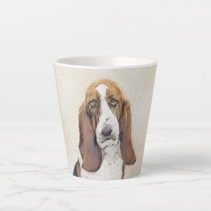 Basset Hound Painting - Cute Original Dog Art Latte Mug