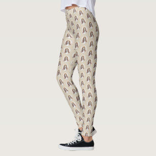 Basset Hound Painting - Cute Original Dog Art Legg Leggings