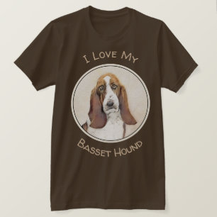 Basset Hound Painting - Cute Original Dog Art T-Shirt
