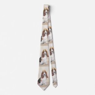 Basset Hound Painting - Cute Original Dog Art Tie