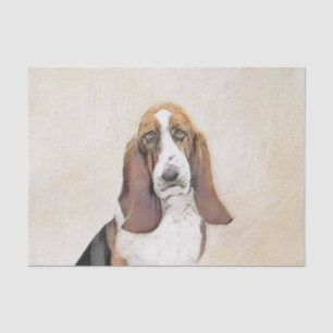 Basset Hound Painting - Cute Original Dog Art Tissue Paper
