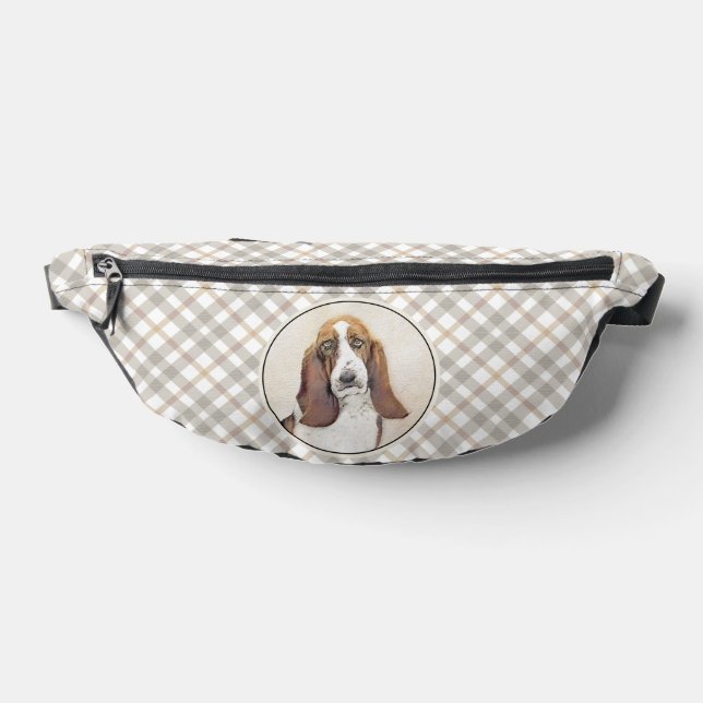 Basset Hound Painting Tri Tri-colour Cute Dog Art Bum Bags (Lay Down)