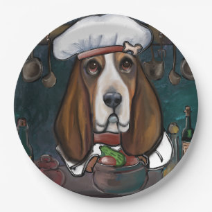 BASSET HOUND PAPER PLATE