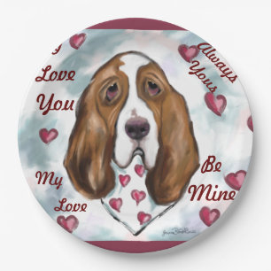 BASSET HOUND PAPER PLATE