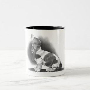 BASSET HOUND: PENCIL REALISM: MUG