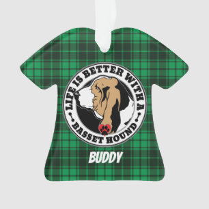 Basset Hound Personalised Life Is Better Ornament