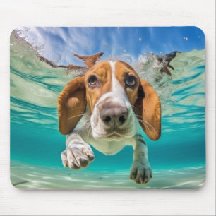 Basset Hound Pet Dog Animal Fun Playing Mouse Mat