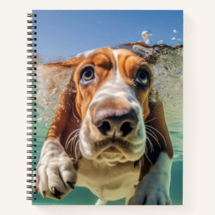 Basset Hound Pet Dog Animal Fun Playing Notebook