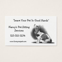 pet sitting business cards
