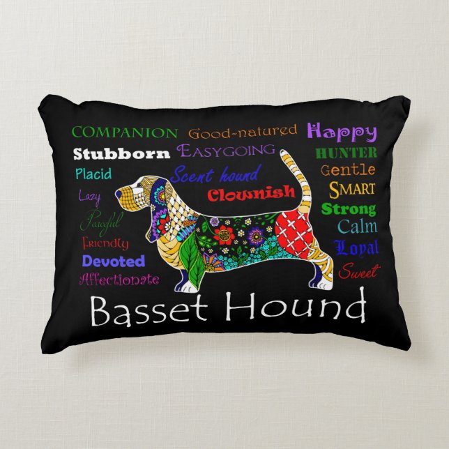 Basset Hound Pillow (Front)