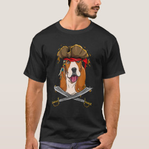 Basset Hound Pirate Kids Dog Pirate Pumpkin  Hallo T-Shirt