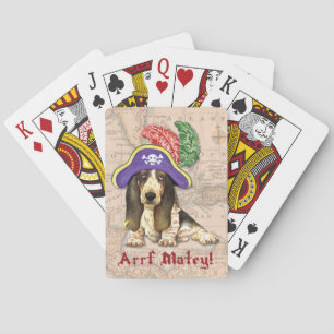 Basset Hound Pirate Playing Cards