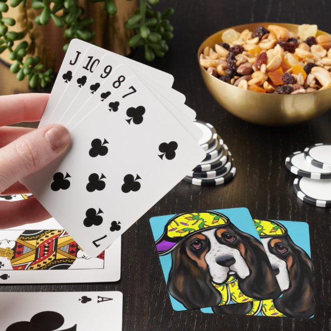 Basset Hound  Playing Cards (In Situ)