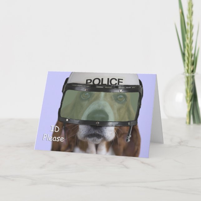 Basset Hound Police Card (Front)