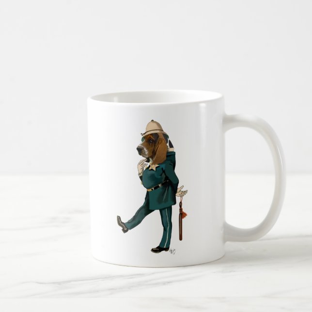 Basset Hound Policeman Coffee Mug (Right)