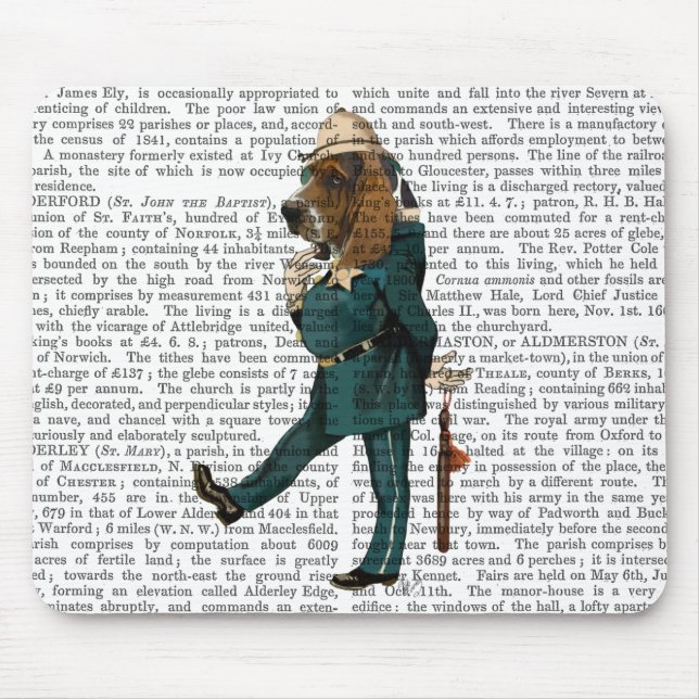 Basset Hound Policeman Mouse Mat (Front)