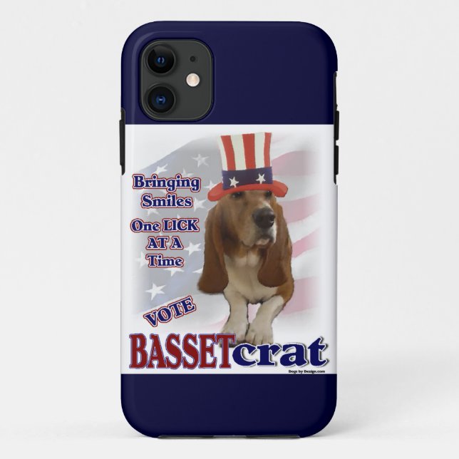 Basset Hound Political Humour Case-Mate iPhone Case (Back)