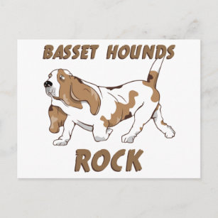 Basset hound postcard