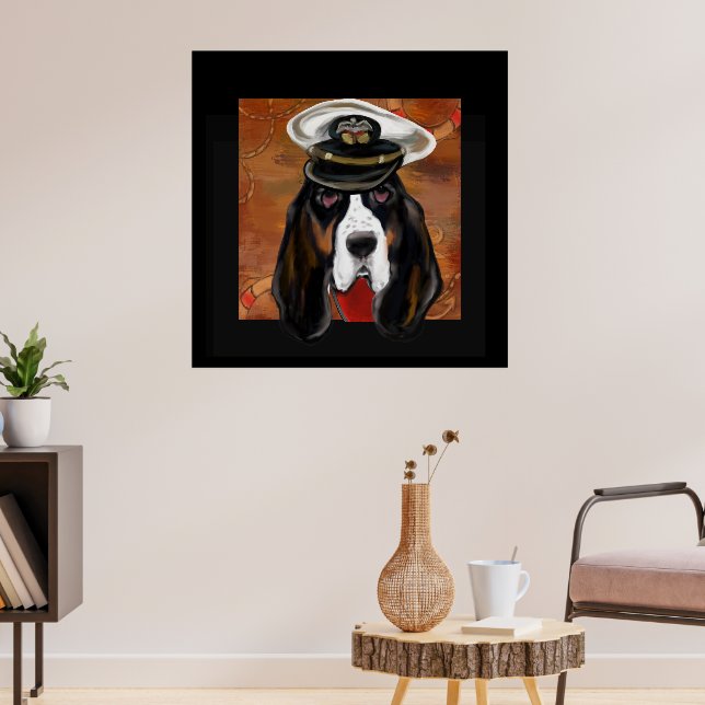 BASSET HOUND POSTER (Living Room 3)
