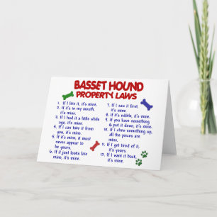 BASSET HOUND Property Laws 2 Card