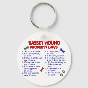 BASSET HOUND Property Laws 2 Key Ring