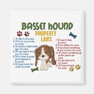 Basset Hound Property Laws 4 Magnet