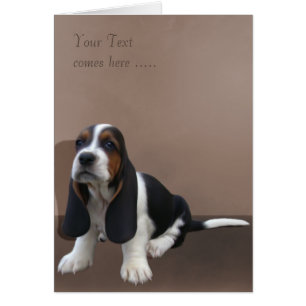Basset Hound Puppy Card