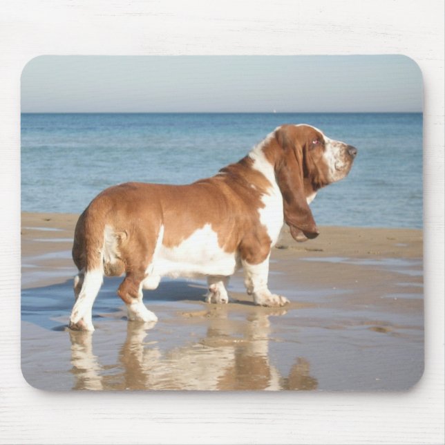 Basset Hound Puppy Dog Computer Mousepad (Front)