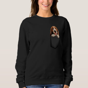 Basset Hound Puppy Dog In Pocket Cute Pet Lover Sweatshirt