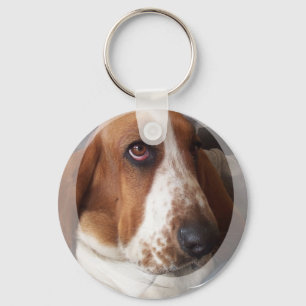 Basset Hound Puppy Keychain