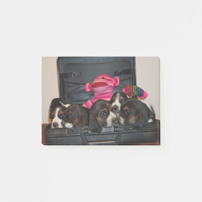 Basset hound puppy note pad (Front)