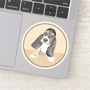 Basset Hound Puppy Painting - Original Dog Art