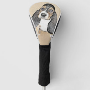 Basset Hound Puppy Painting - Original Dog Art Golf Head Cover