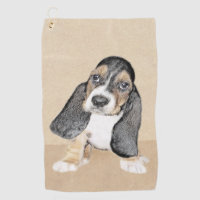 Basset Hound Puppy Painting - Original Dog Art