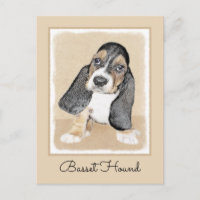 Basset Hound Puppy Painting - Original Dog Art