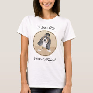 Basset Hound Puppy Painting - Original Dog Art T-Shirt