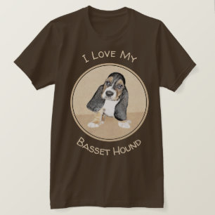 Basset Hound Puppy Painting - Original Dog Art T-Shirt