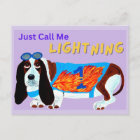 Basset Hound Racing Dog JUST CALL ME LIGHTNING!