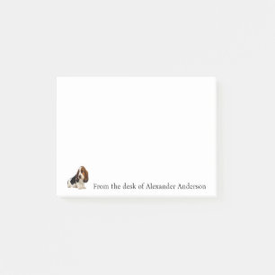 Basset Hound Realistic Personalise Post-it Notes