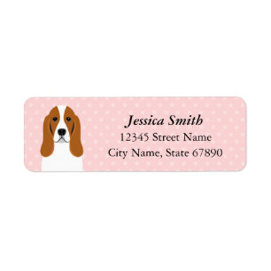 Basset Hound Return Address Label