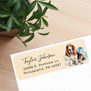 Basset Hound Return Address Label