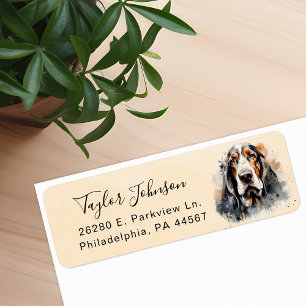 Basset Hound Return Address Label